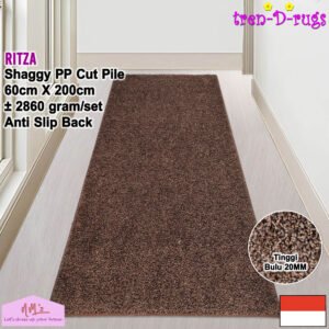Tren-D-rugs Karpet shaggy polos modern aesthetic 60 x 200 cm