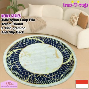 Karpet round bulat motif abstrak modern diameter 120 cm