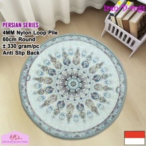 Keset round bulat motif vintage persian diameter 60 cm