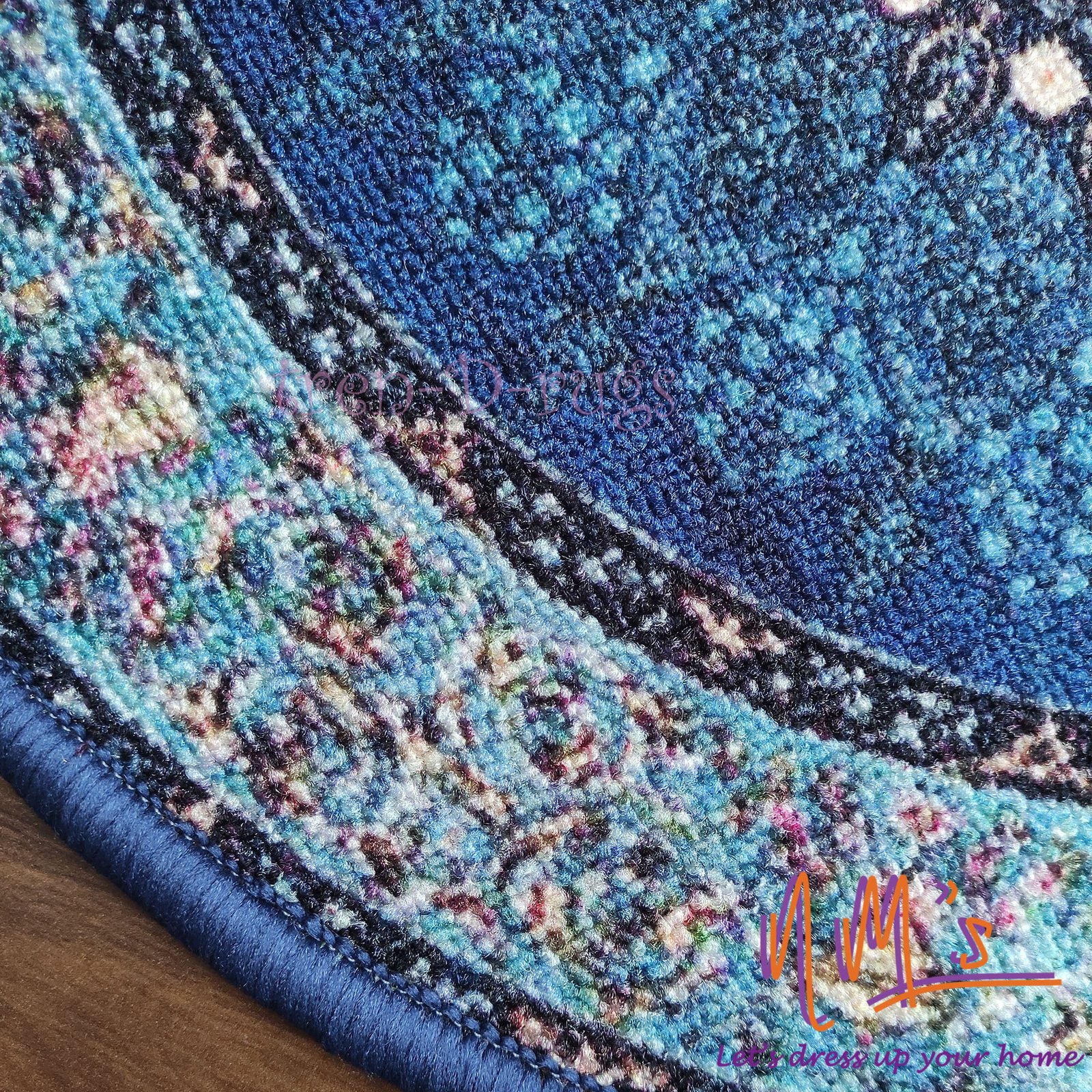 Karpet round bulat motif vintage persian diameter 120 cm - Gambar 3