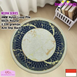 Keset round bulat motif abstrak modern diameter 60 cm