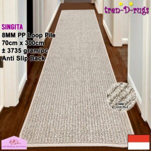 Tren-D-rugs karpet salur polos estetik 70 cm x 300 cm