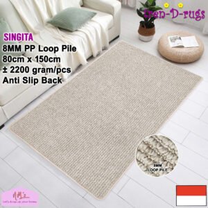 Tren-D-rugs Karpet polos salur stripe 80 cm x 150 cm