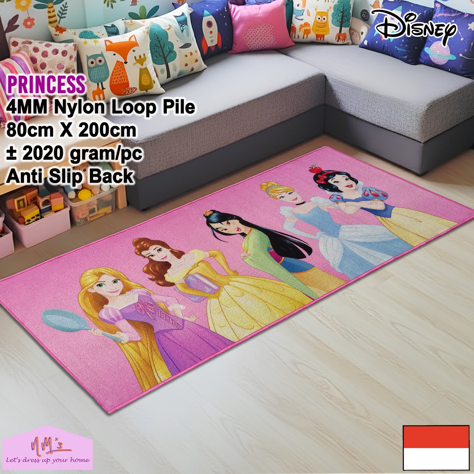 Karpet Disney Princess Official Merchandise 80 cm x 200 cm