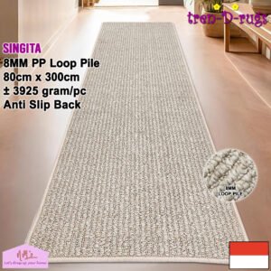 Tren-D-rugs karpet salur polos estetik 80 cm x 300 cm