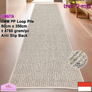 Tren-D-rugs karpet salur polos estetik 80 cm x 350 cm