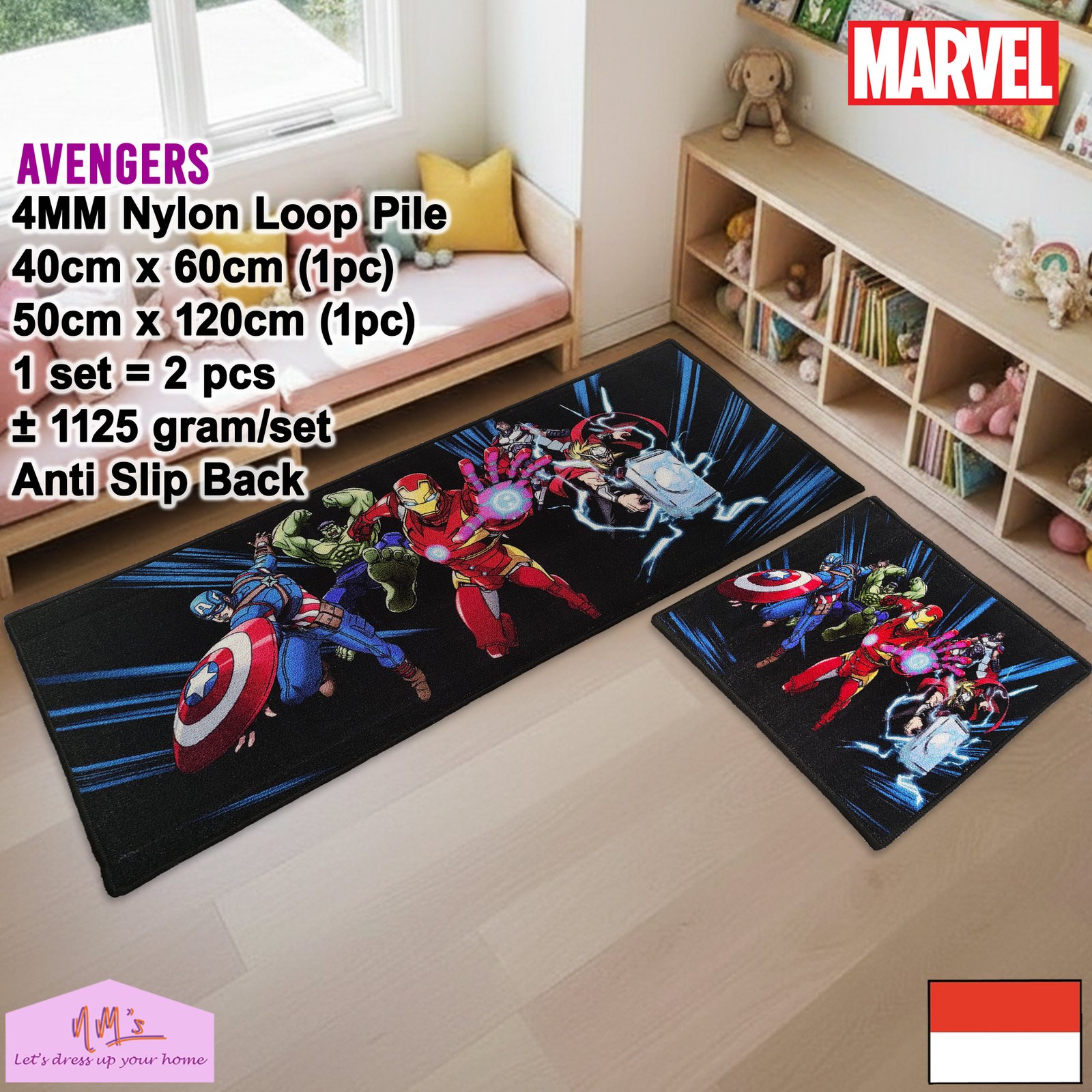 Keset Disney Marvel Official Merchandise 2pcs 50 x 120 cm