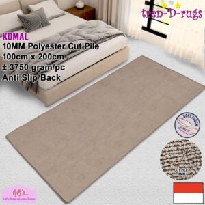 Tren-D-rugs Karpet microfiber polos modern 100 cm x 200 cm