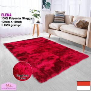 Tren-D-rugs Karpet Shaggy Permadani Polos 100 cm x 150 cm