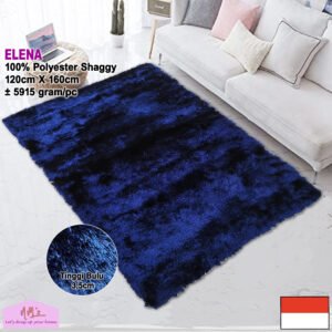 Karpet shaggy polos aesthetic permadani modern 120 x 160 cm
