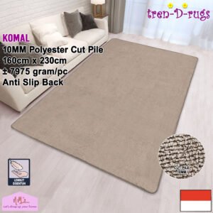 Tren-D-rugs Karpet microfiber polos modern 160 cm x 230 cm
