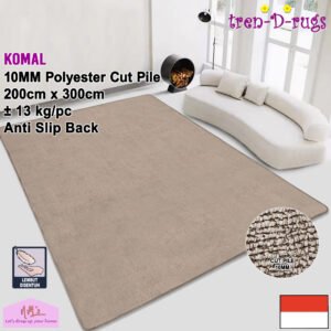 Tren-D-rugs Karpet microfiber polos modern 200 cm x 300 cm