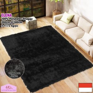 Karpet shaggy polos aesthetic jumbo 200 cm x 300 cm