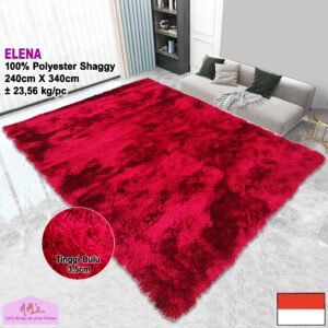 Karpet shaggy jumbo polos permadani modern 240 cm x 340 cm