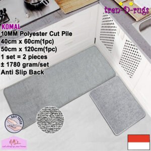 Tren-D-rugs Keset microfiber polos 2 pcs set 50 cm x 120 cm