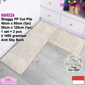Tren-D-rugs Karpet Polos Permadani 2 pcs set 50 cm x 120 cm