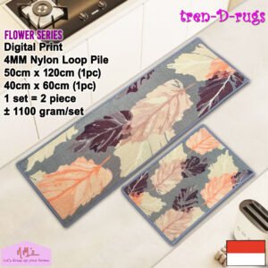 Tren-D-rugs Keset digital flower series 2pc set 50 x 120 cm