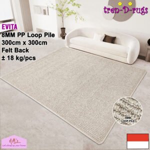 Tren-D-rugs Karpet jumbo polos stripes 300 cm x 300 cm