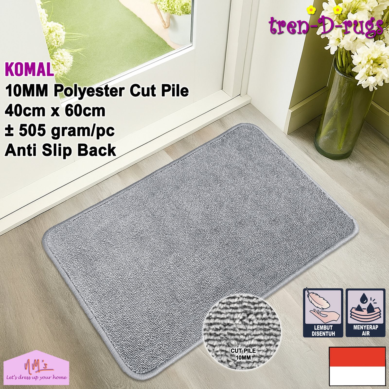 Tren-D-rugs Keset microfiber supersoft polos 40 cm x 60 cm