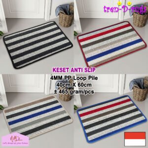 Keset stripes anti slip motif garis estetik 40 cm x 60 cm