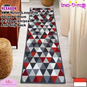 Tren-D-rugs Karpet lorong hexagon anti slip 50 cm x 180 cm