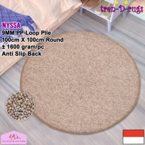 Tren-D-rugs Karpet estetik polos round diameter 100 cm