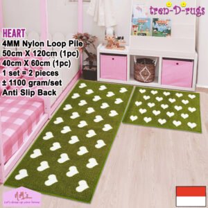 Tren-D-rugs Keset love anti slip 2 pcs set 50 cm x 120 cm