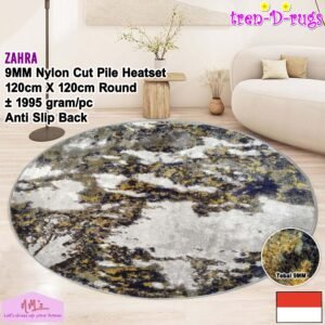 Tren-D-rugs karpet motif abstrak round diameter 120 cm