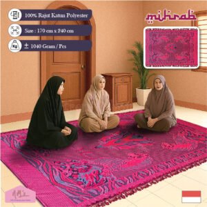 Karpet Hambal Mihrab anyaman rajut 170 cm x 240 cm