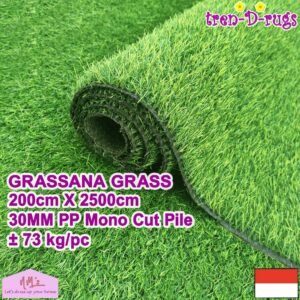 Tren-D-rugs Karpet rumput artificial grass 2 x 25 m