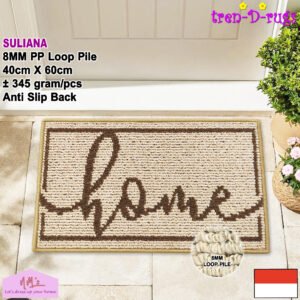 Keset kaki welcome anti slip salur modern 40 cm x 60 cm