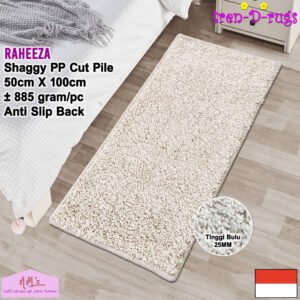 Tren-D-rugs keset kaki shaggy polos anti slip 50 x 100 cm