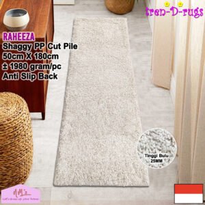 Tren-D-rugs Karpet shaggy polos modern 50 cm x 180 cm