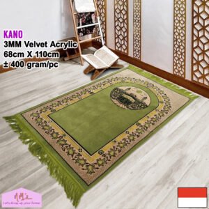 Sajadah Kano motif acak turkey beludru 68 cm x 110 cm