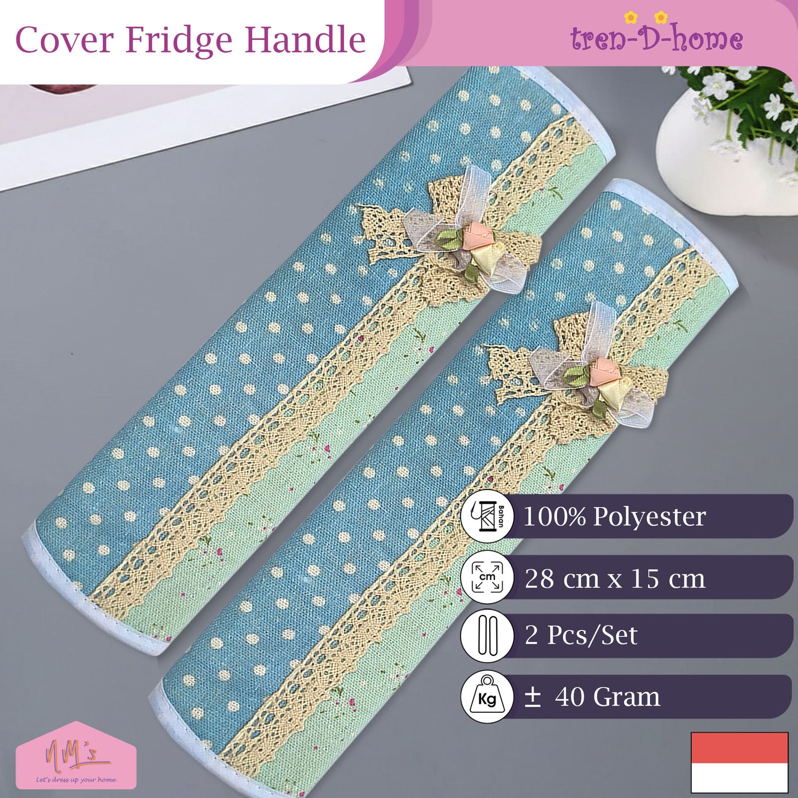 Tren-D-home Sarung pegangan pintu 2pcs set 28 x 15 cm - Gambar 2