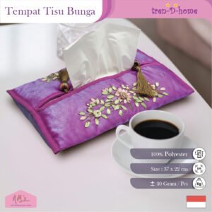 Sarung tissue box cover kotak motif satin 37 cm x 22 cm