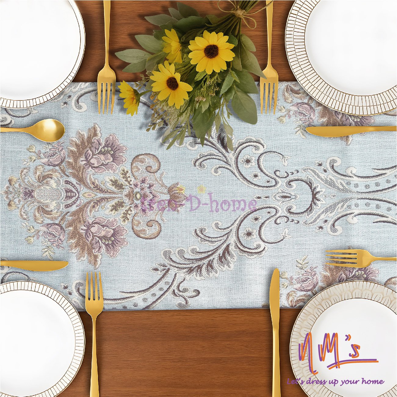 Tren-D-home taplak motif jacquard aesthetic 32 cm x 210 cm - Gambar 2