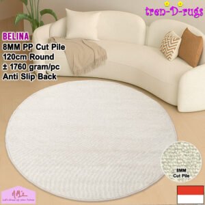 Tren-D-rugs Karpet polos modern estetik diameter 120 cm