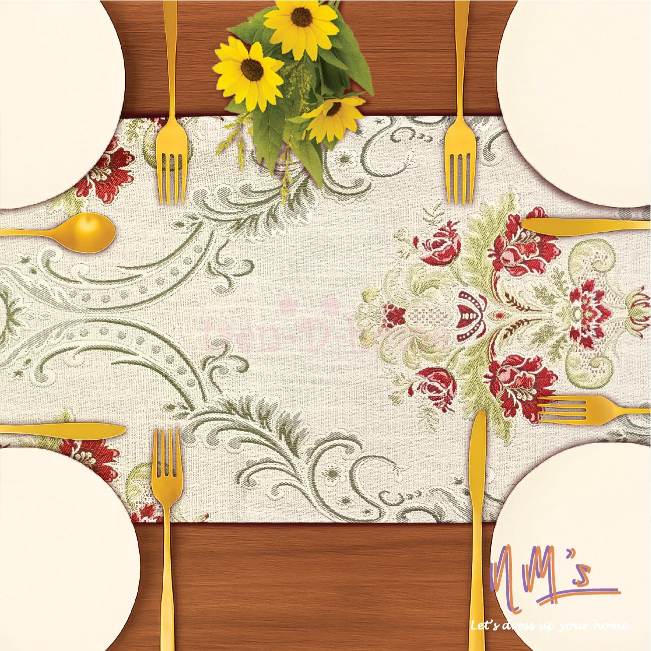 Tren-D-home taplak motif jacquard aesthetic 32 cm x 210 cm - Gambar 4