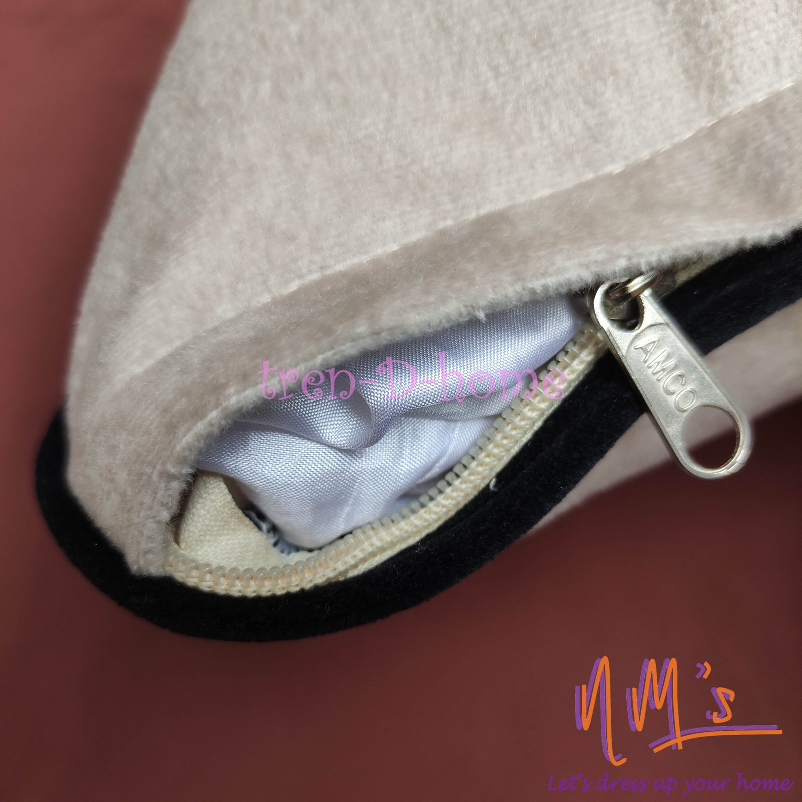 Tren-D-home - Sarung Bantal Polos Beludru 40 cm x 40 cm - Gambar 5