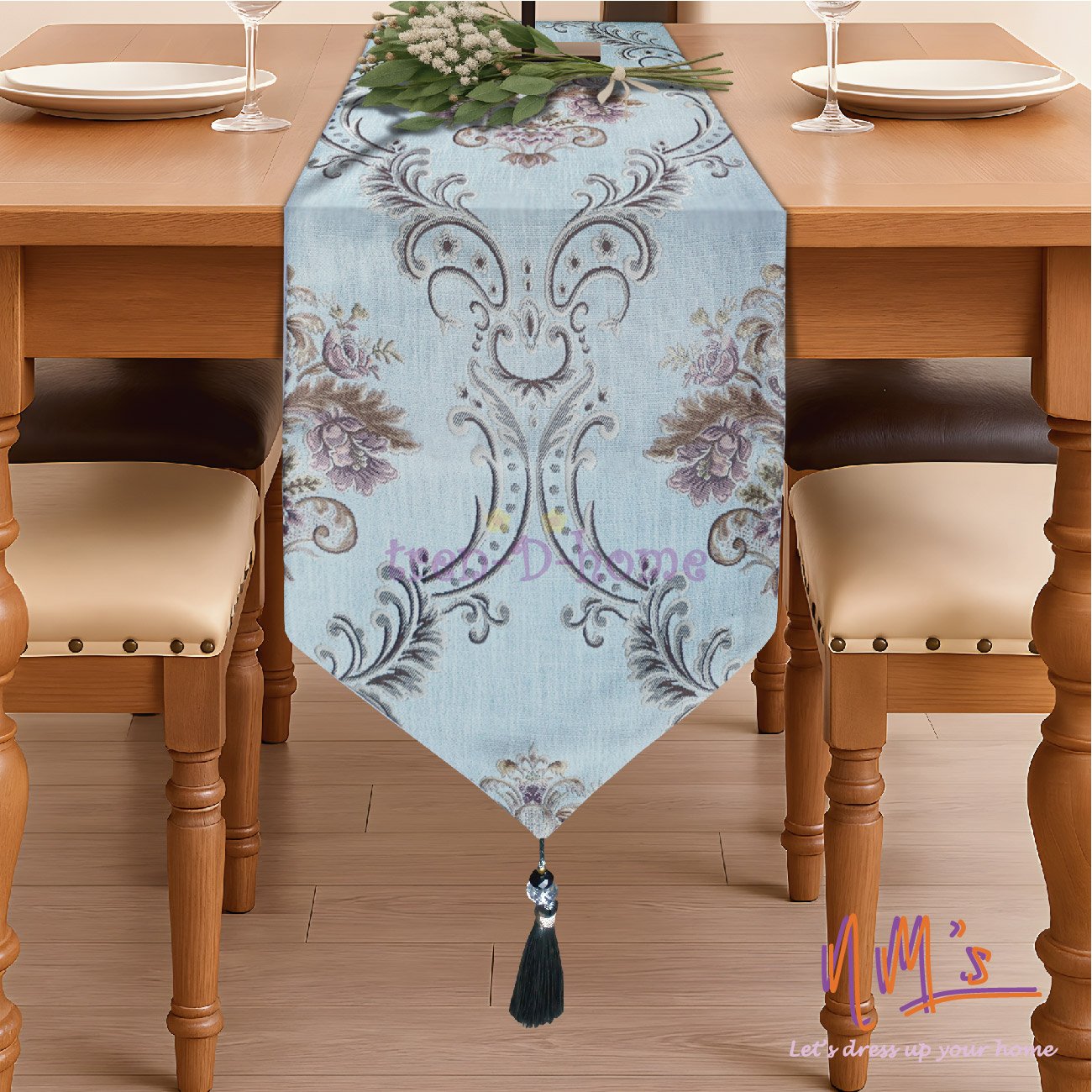 Tren-D-home taplak motif jacquard aesthetic 32 cm x 210 cm - Gambar 7