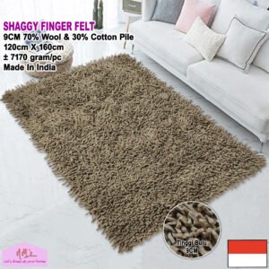 Tren-D-rugs - Karpet Shaggy Finger Felt 120 cm x 160 cm