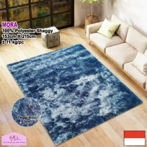Tren-D-rugs - Karpet Shaggy Polos Polyester 153 cm x 215 cm