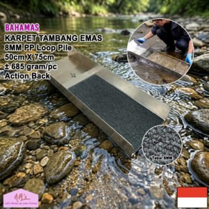 Keset Bahamas polos modern bulu salur 50 cm x 75 cm
