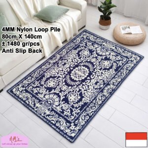 Karpet eropa permadani motif klasik aesthetic 80 cm x 140 cm