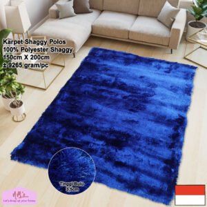 Tren-D-rugs Karpet shaggy polos bulu 150 cm x 200 cm