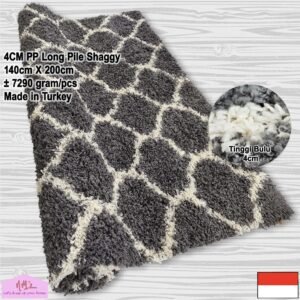 Tren-D-rugs - Karpet Shaggy Permadani Modern 140 cm x 200 cm