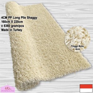 Tren-D-rugs Karpet shaggy polos bulu 160 cm x 220 cm