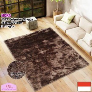 Tren-D-rugs - Karpet Shaggy Polos Polyester 153 cm x 215 cm
