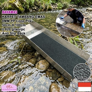 Keset Bahamas polos modern bulu salur 50 cm x 100 cm